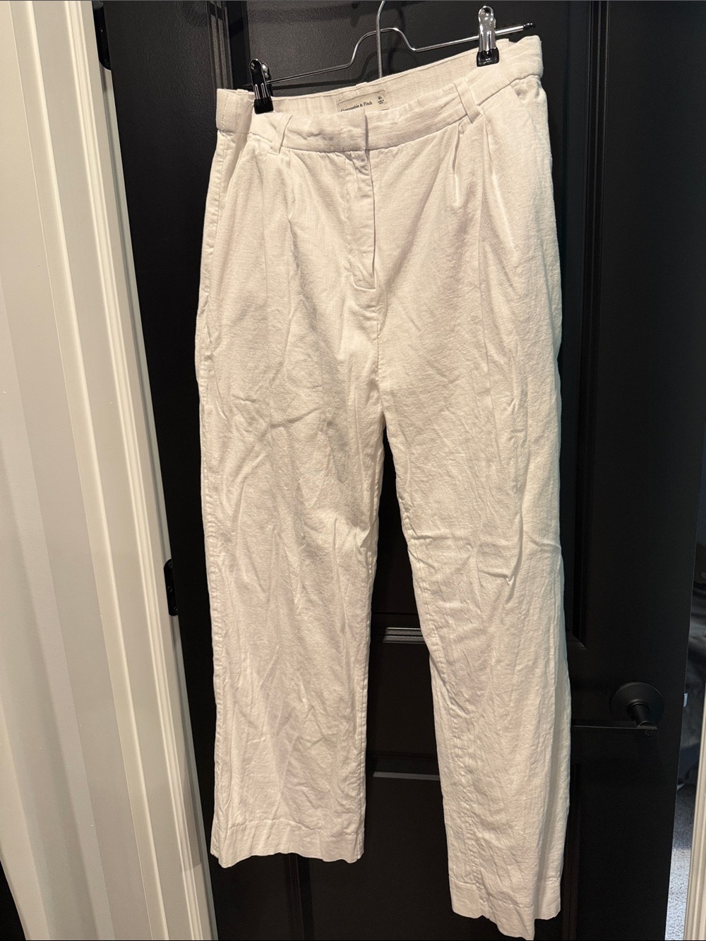 Abercrombie & Fitch White Lightweight Trousers